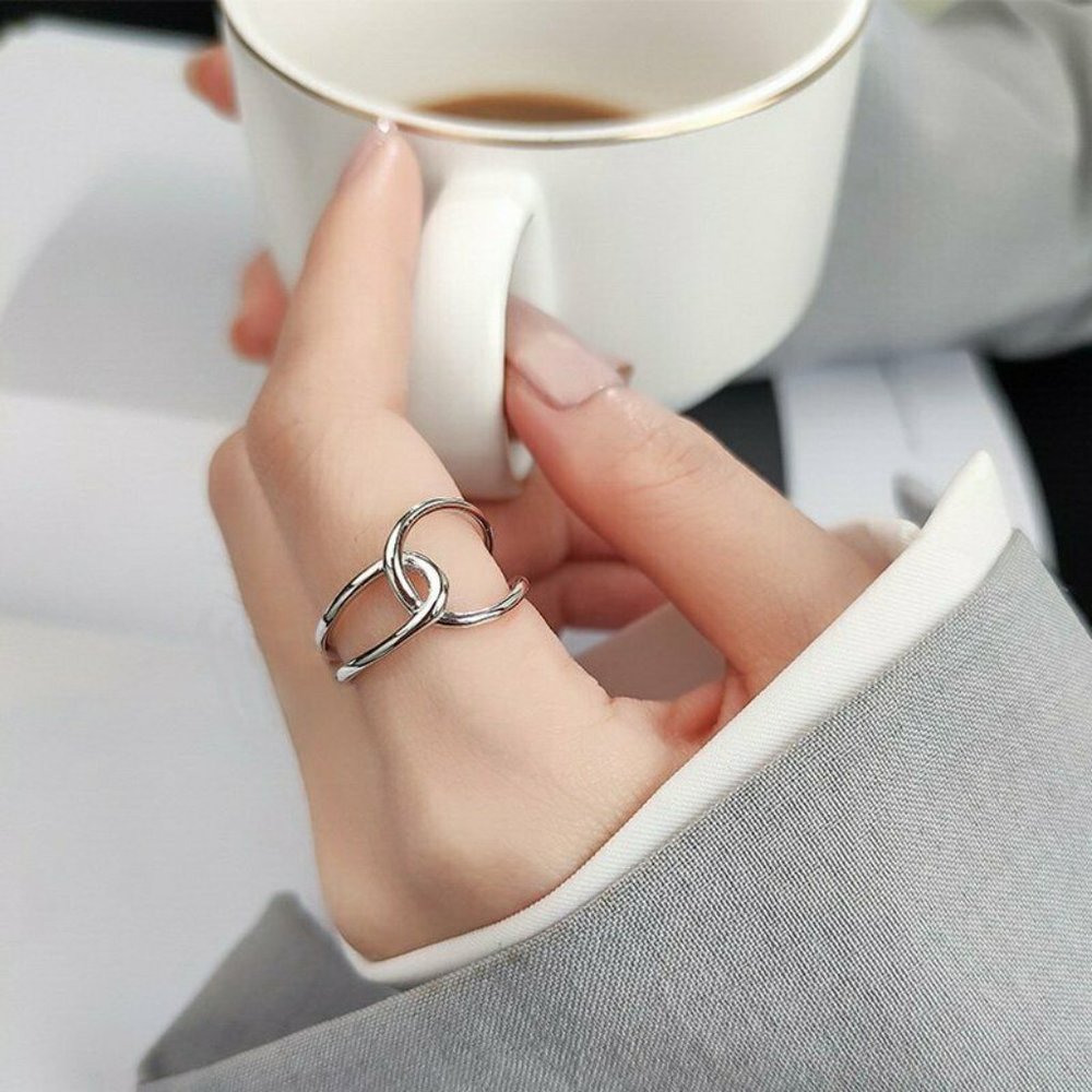 Nwot Silver Loop Ring - image 2